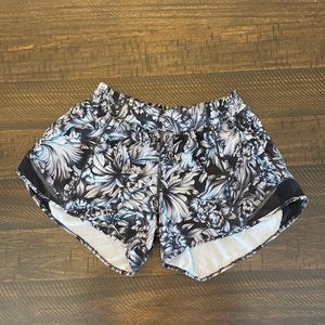 Lululemon Hotty Hot Black Floral Shorts